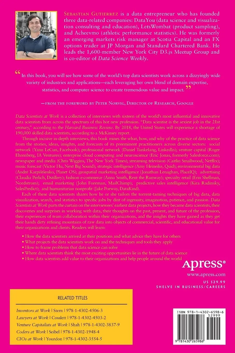 Rückseite: 9781430265986 | Data Scientists at Work | Sebastian Gutierrez | Taschenbuch | xi