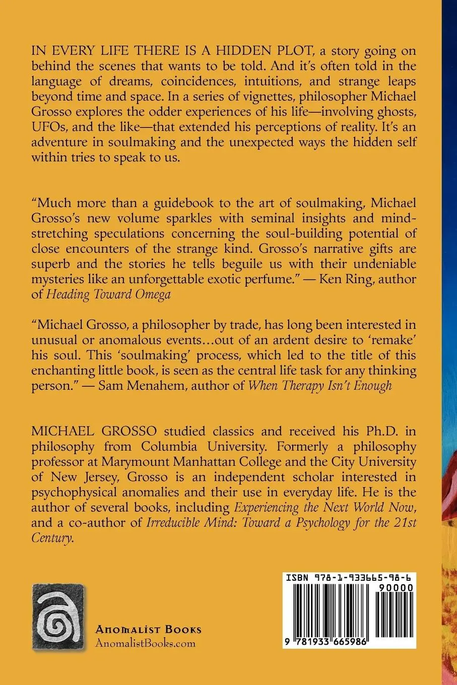 Rückseite: 9781933665986 | Soulmaking | Uncommon Paths to Self-Understanding | Michael Grosso