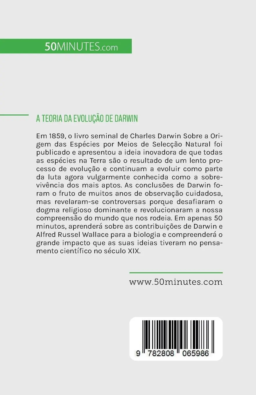 Rückseite: 9782808065986 | A Teoria da Evolução de Darwin | A origem das espécies | Parmentier