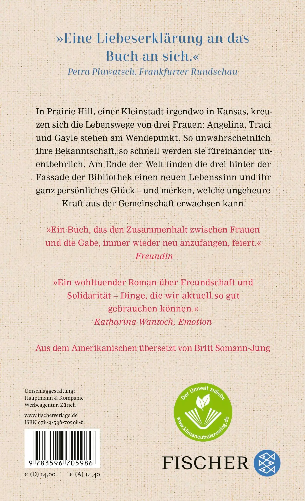 Rückseite: 9783596705986 | Die Bücherfrauen | Roman | Romalyn Tilghman | Taschenbuch | 384 S.