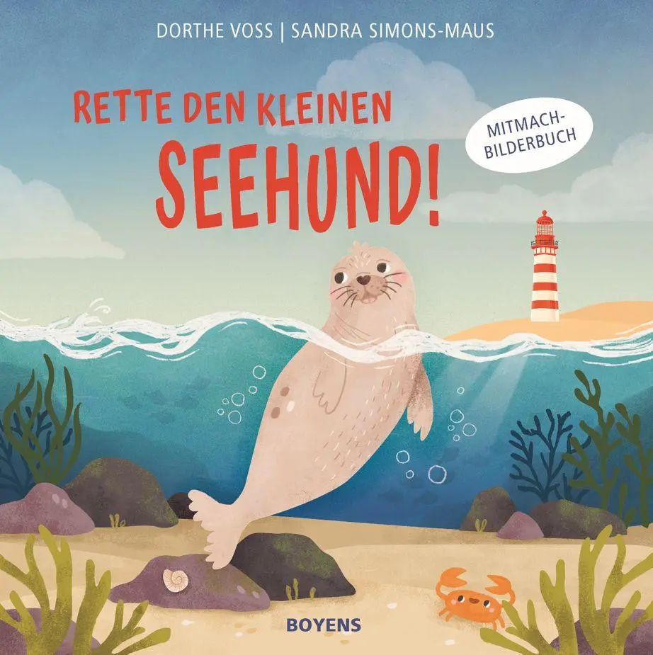 Cover: 9783804215986 | Rette den kleinen Seehund! | Mitmach-Bilderbuch | Dorthe Voss | Buch