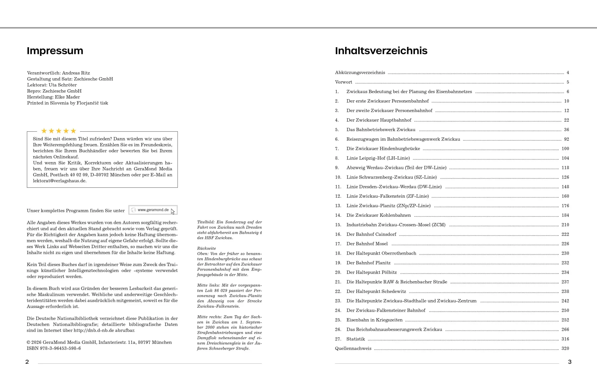 Bild: 9783964535986 | Zwickau und seine Schienenwege | Norbert Peschke (u. a.) | Buch | 2025