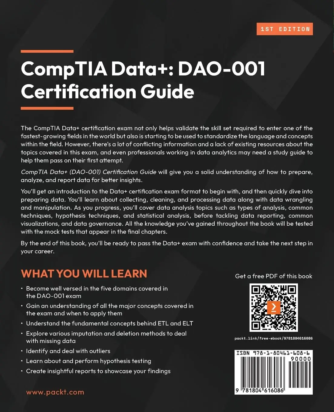 Rückseite: 9781804616086 | CompTIA Data+ | Cameron Dodd | Taschenbuch | Englisch | 2022