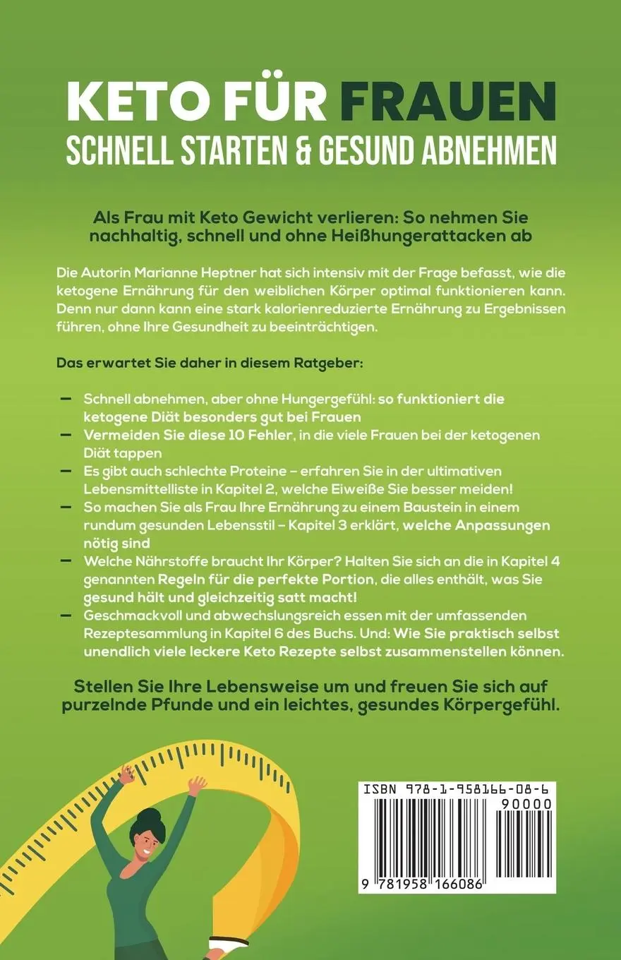 Rückseite: 9781958166086 | Keto für Frauen - schnell starten &amp; gesund abnehmen | Marianne Heptner