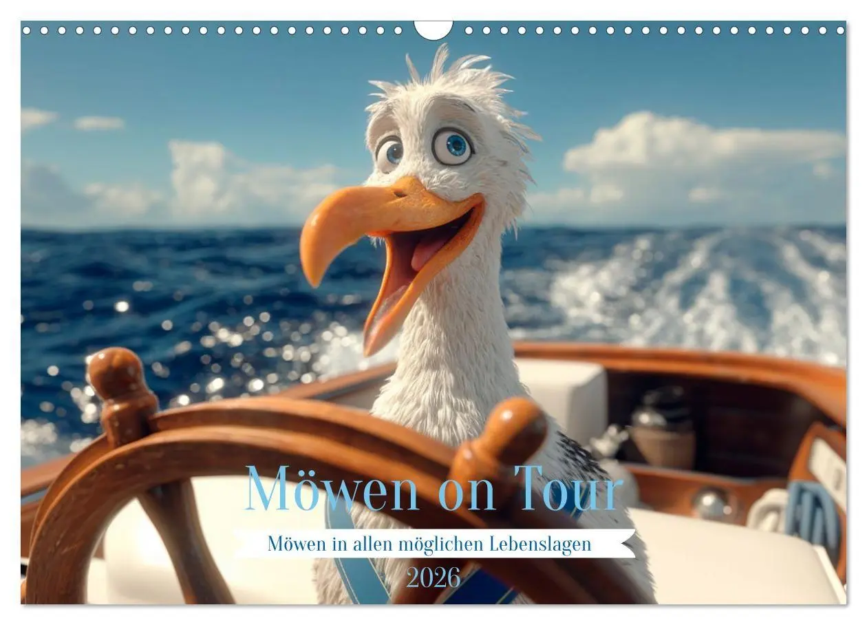 Cover: 9783516706086 | Möwen on Tour (Wandkalender 2026 DIN A3 quer), CALVENDO Monatskalender