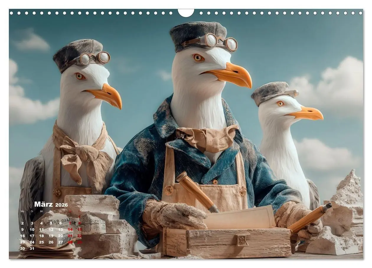 Bild: 9783516706086 | Möwen on Tour (Wandkalender 2026 DIN A3 quer), CALVENDO Monatskalender