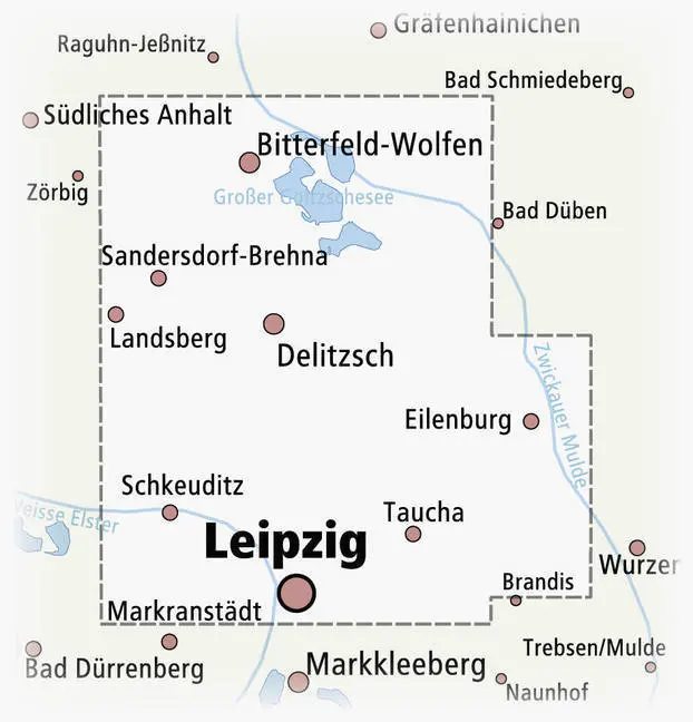 Bild: 9783747306086 | PUBLICPRESS Rad- und Wanderkarte Leipziger Neuseenland, Nördlicher...