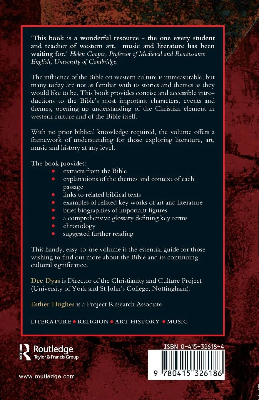 Rückseite: 9780415326186 | The Bible in Western Culture | The Student's Guide | Dee Dyas (u. a.)