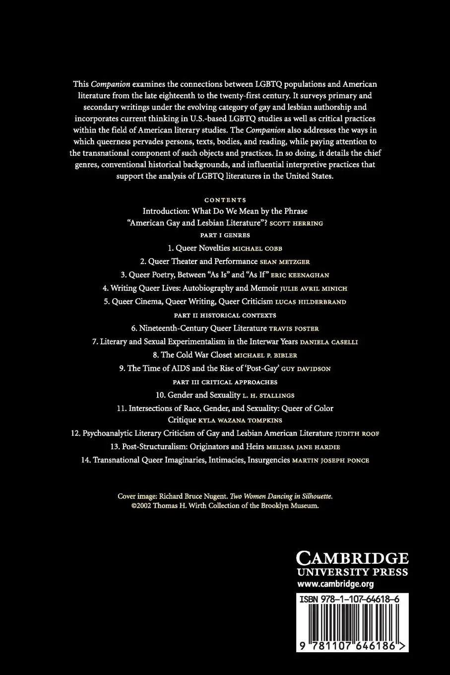 Rückseite: 9781107646186 | The Cambridge Companion to American Gay and Lesbian Literature | Buch