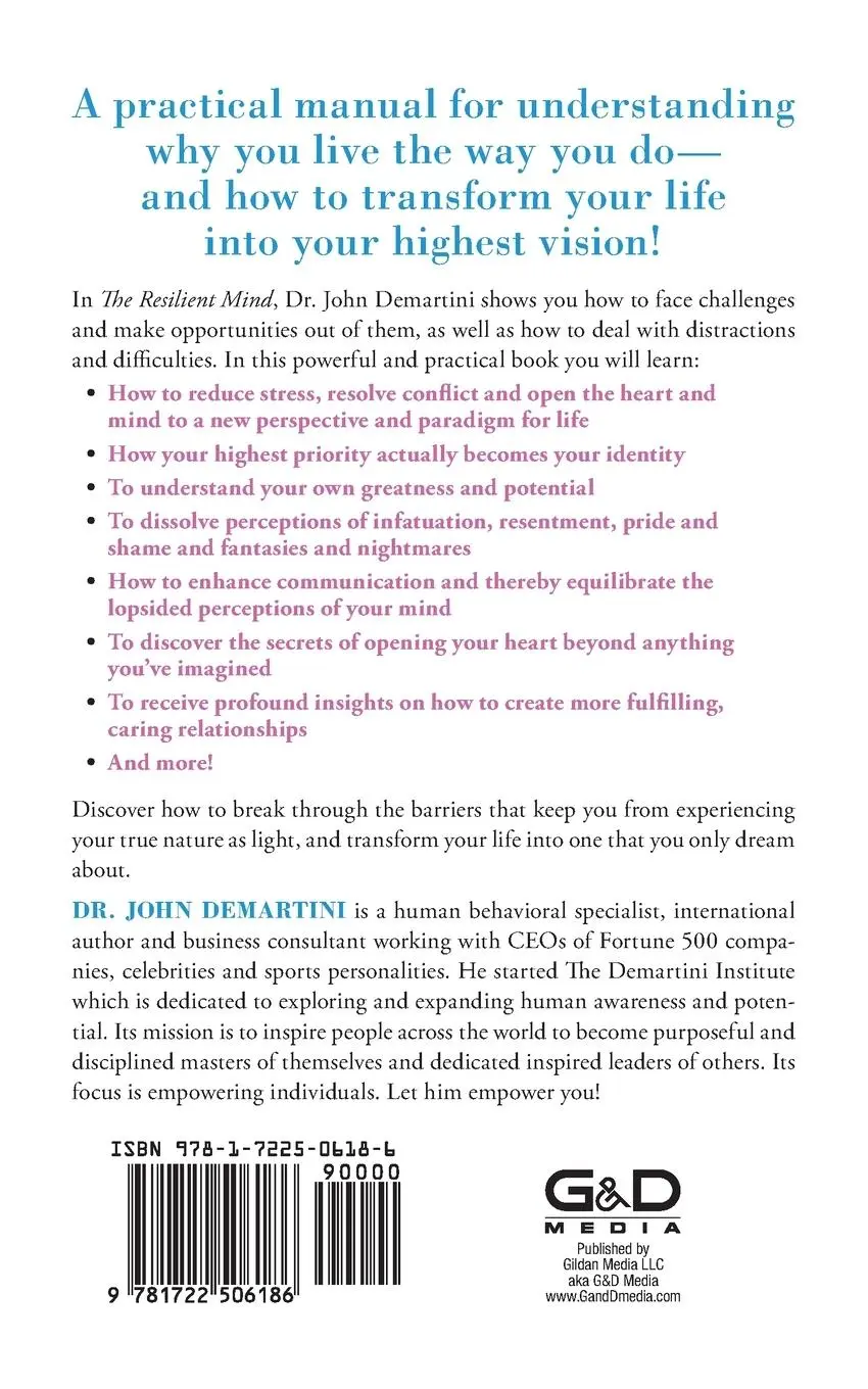 Rückseite: 9781722506186 | The Resilient Mind | John Demartini | Taschenbuch | Englisch | 2023