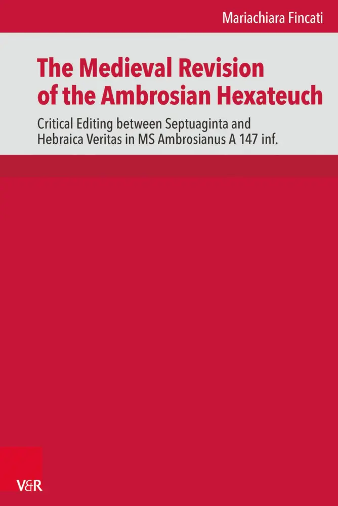 Cover: 9783525536186 | The Medieval Revision of the Ambrosian Hexateuch | Mariachiara Fincati