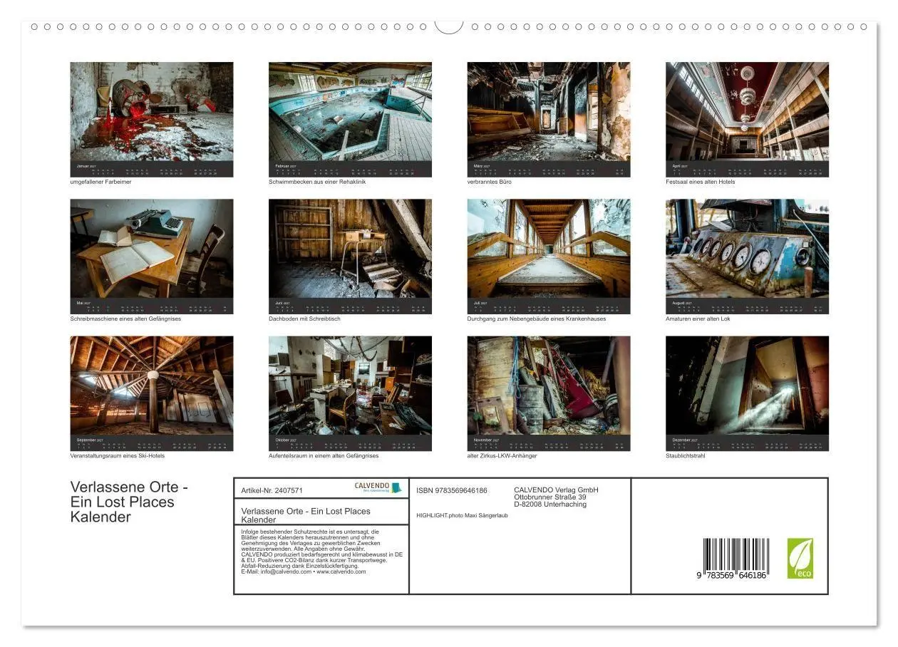Bild: 9783569646186 | Verlassene Orte - Ein Lost Places Kalender (hochwertiger Premium...