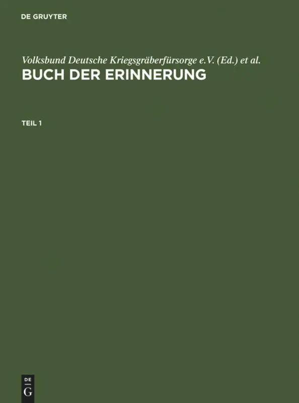 Cover: 9783598116186 | Buch der Erinnerung | Wolfgang Scheffler (u. a.) | Buch | 2 Bücher