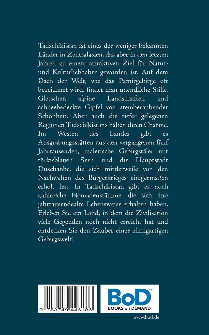 Rückseite: 9783749446186 | Tadschikistan entdecken | Reiseführer übers Dach der Welt | Sonntag