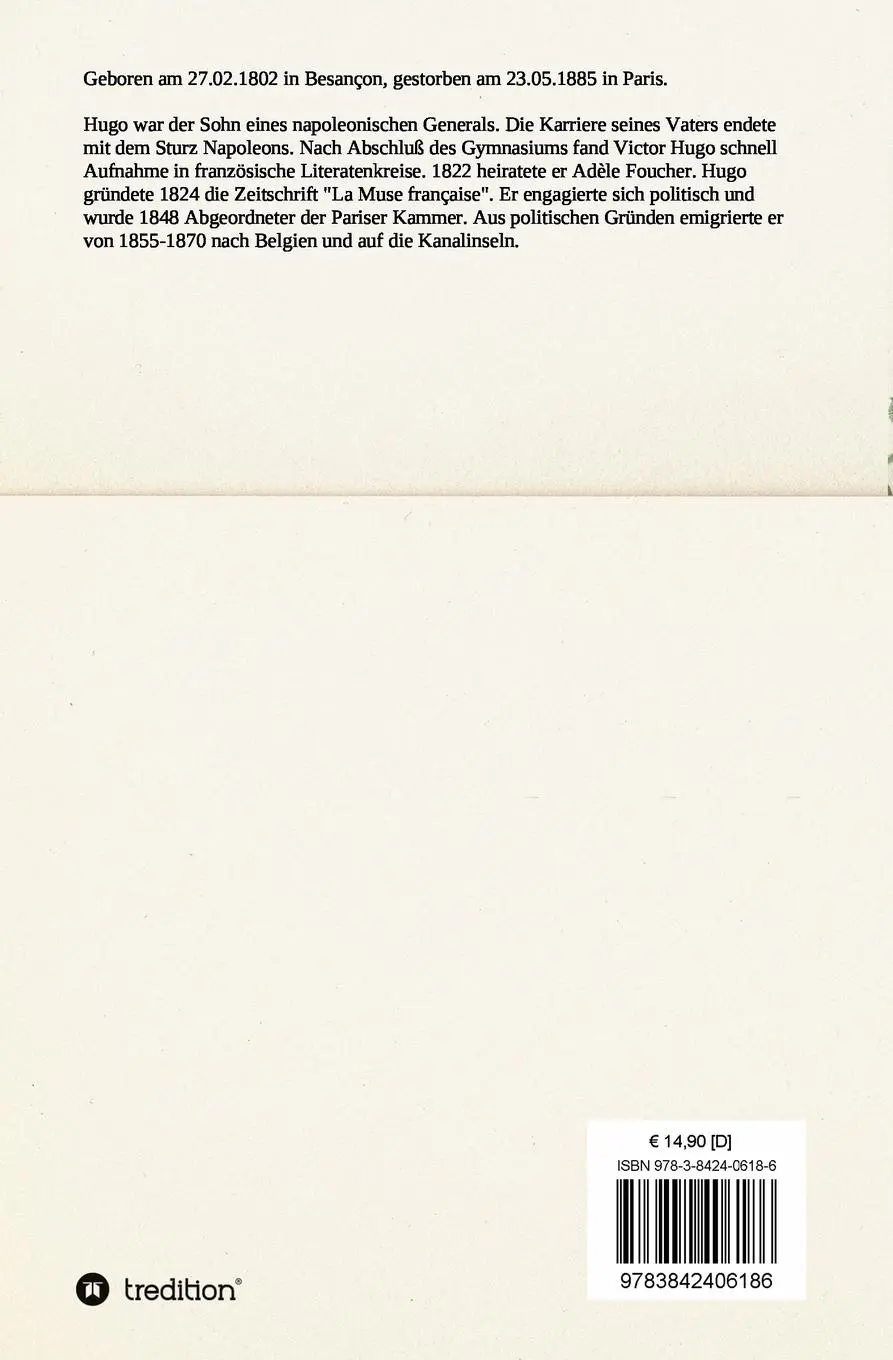 Rückseite: 9783842406186 | Novellen und Erzählungen | Übersetzt von Friedrich Seybold | Hugo