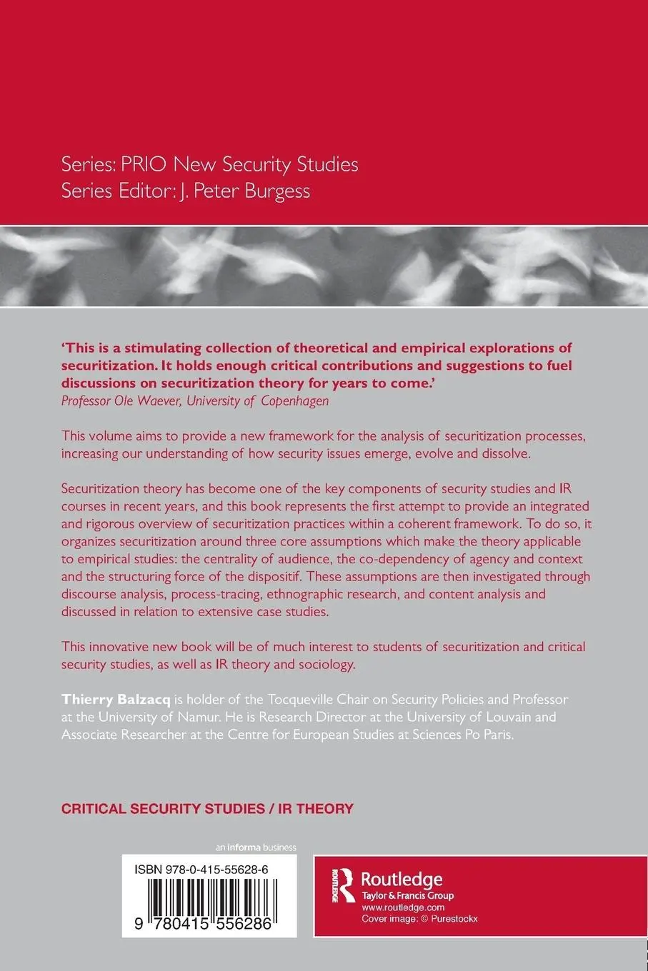 Rückseite: 9780415556286 | Securitization Theory | How Security Problems Emerge and Dissolve