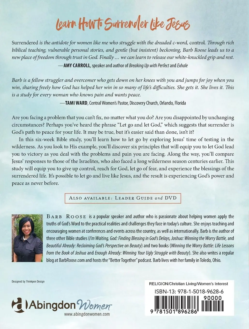 Rückseite: 9781501896286 | Surrendered - Women's Bible Study Participant Workbook | Barb Roose