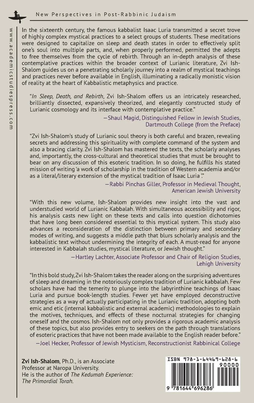 Rückseite: 9781644696286 | Sleep, Death, and Rebirth | Mystical Practices of Lurianic Kabbalah