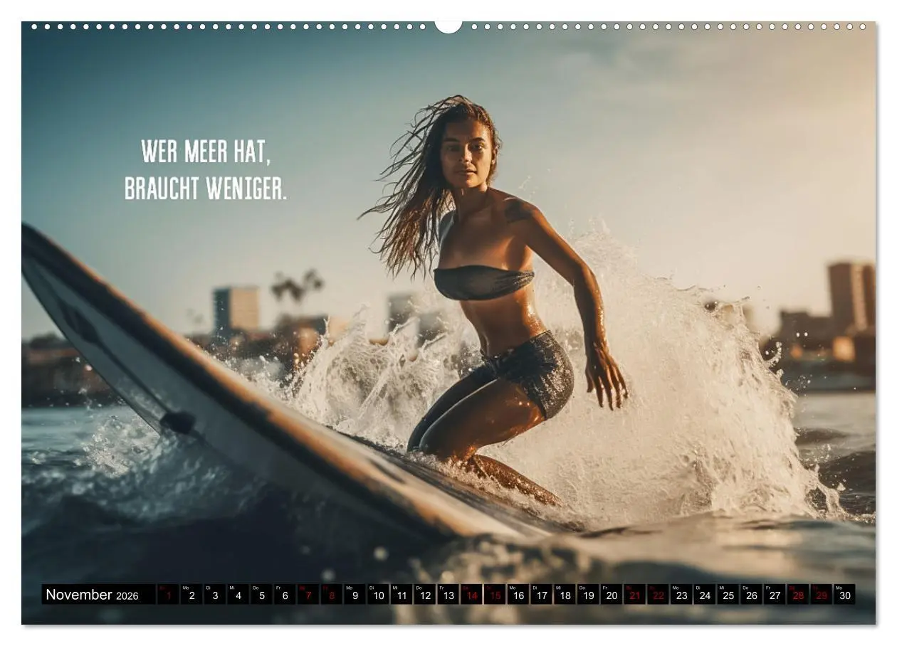 Bild: 9783457526286 | Motivation und Surfen (hochwertiger Premium Wandkalender 2026 DIN...
