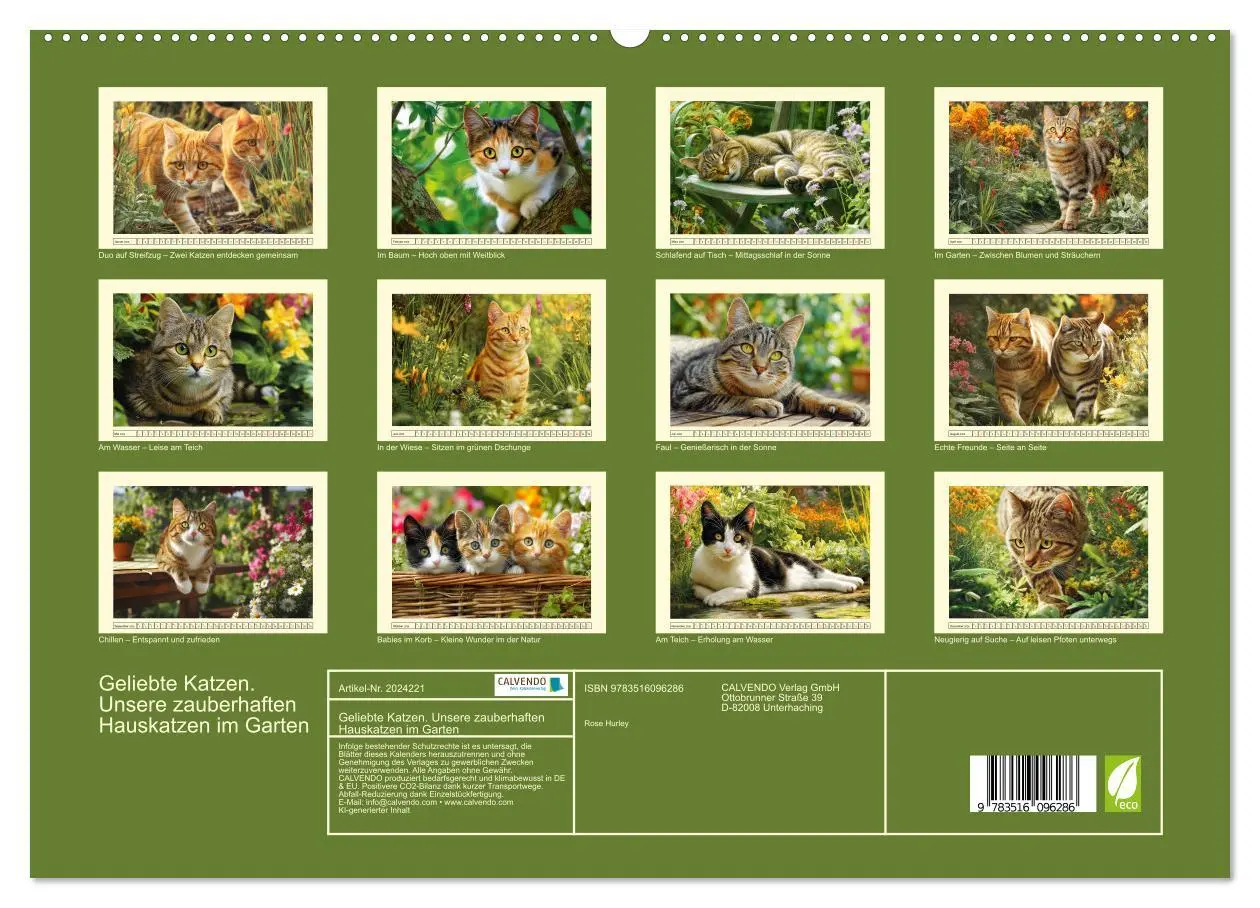 Bild: 9783516096286 | Geliebte Katzen. Unsere zauberhaften Hauskatzen im Garten...