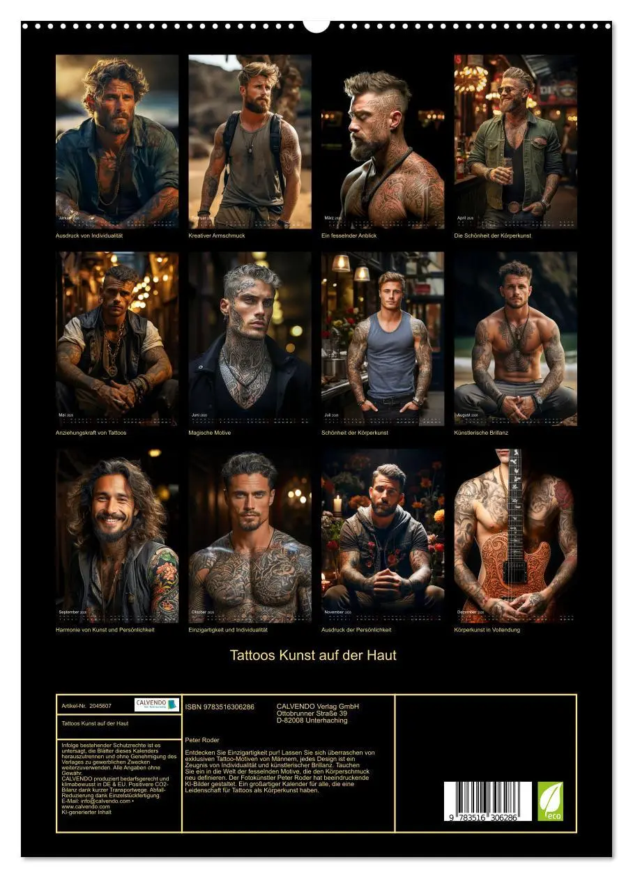 Bild: 9783516306286 | Tattoos Kunst auf der Haut (hochwertiger Premium Wandkalender 2026...