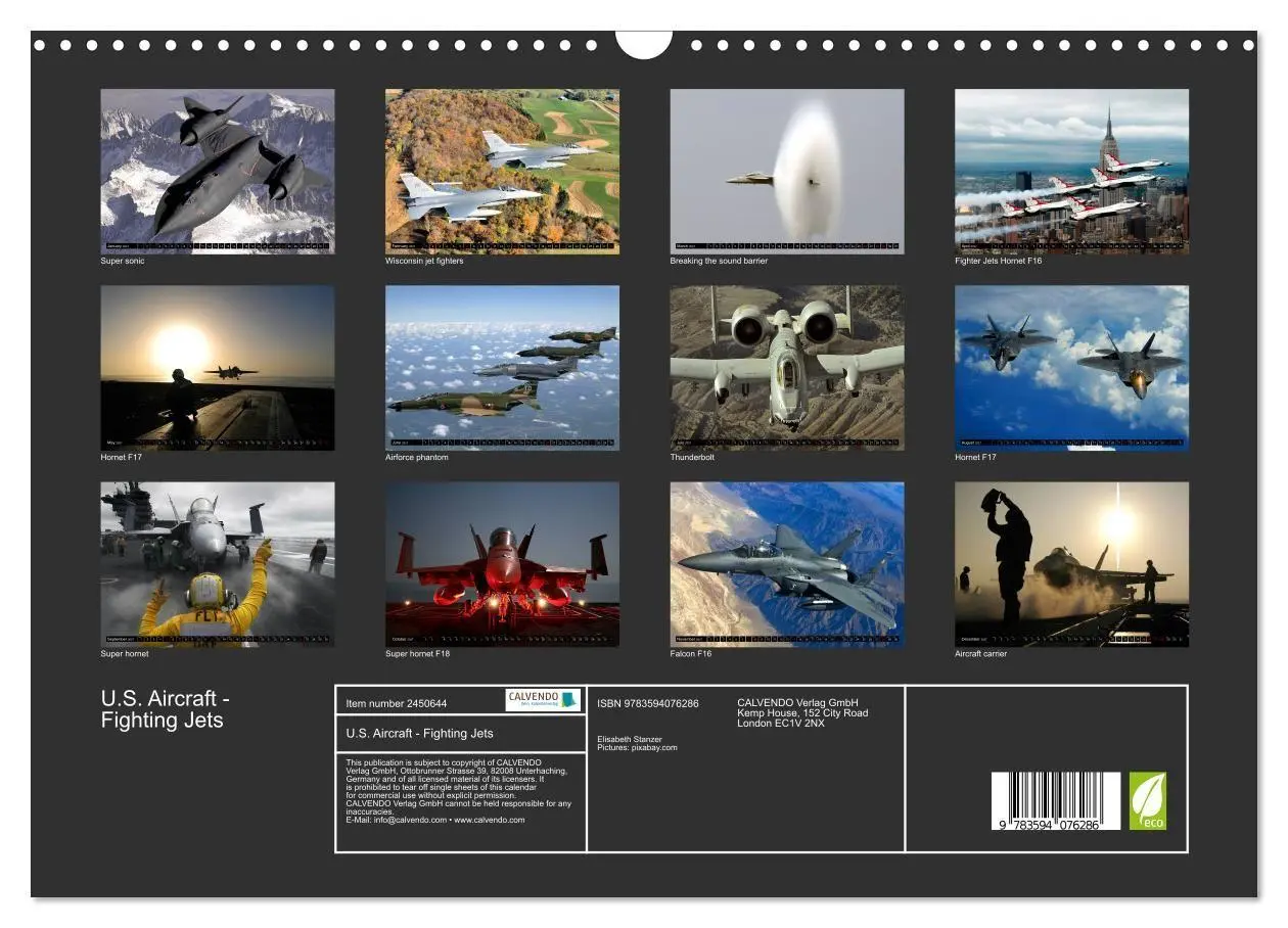 Bild: 9783594076286 | U.S. Aircraft - Fighting Jets (Wall Calendar 2027 DIN A3...
