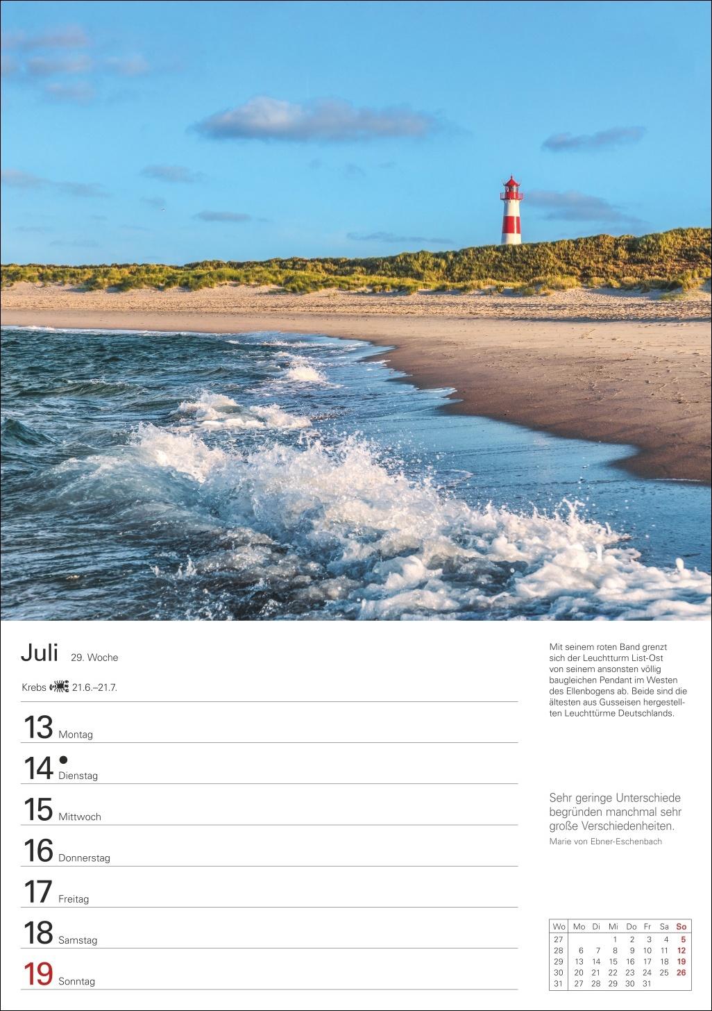Bild: 9783840036286 | Sylt Wochenplaner 2026 - Eine Reise in 53 Bildern | Ulrike Issel