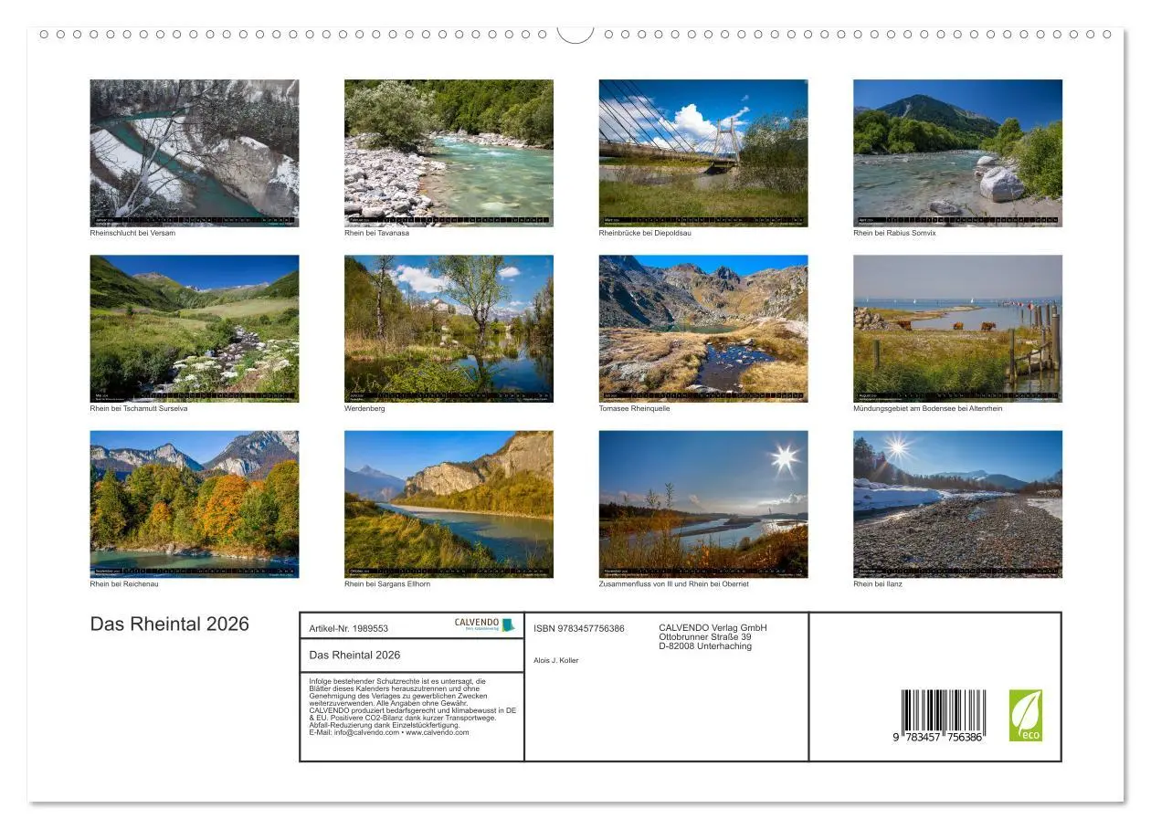 Bild: 9783457756386 | Das Rheintal 2026 (hochwertiger Premium Wandkalender 2026 DIN A2...