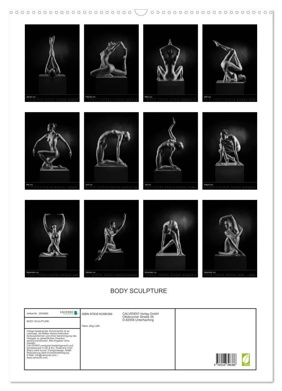 Bild: 9783516396386 | BODY SCULPTURE (Wandkalender 2026 DIN A2 hoch), CALVENDO...