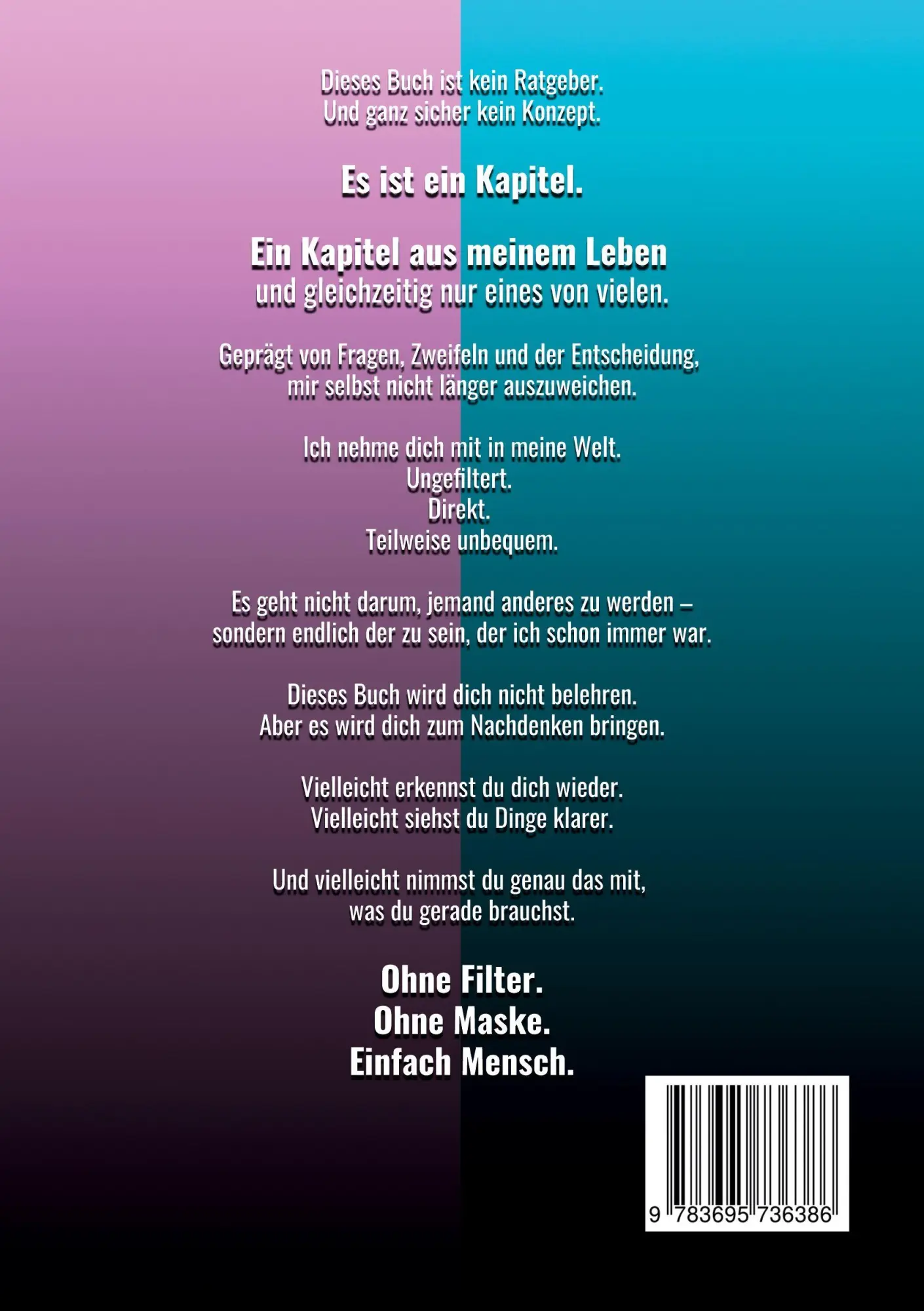 Rückseite: 9783695736386 | TRANSGENDER | Nur ein Kapitel in meinem Leben! | Luca Brave | Buch