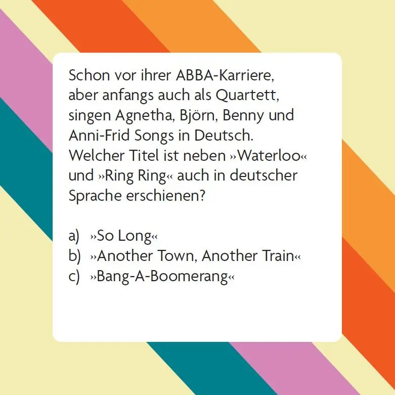 Bild: 9783747206386 | Das ABBA-Quiz | Box mit 66 Spielkarten und Anleitung | Claudia Linz