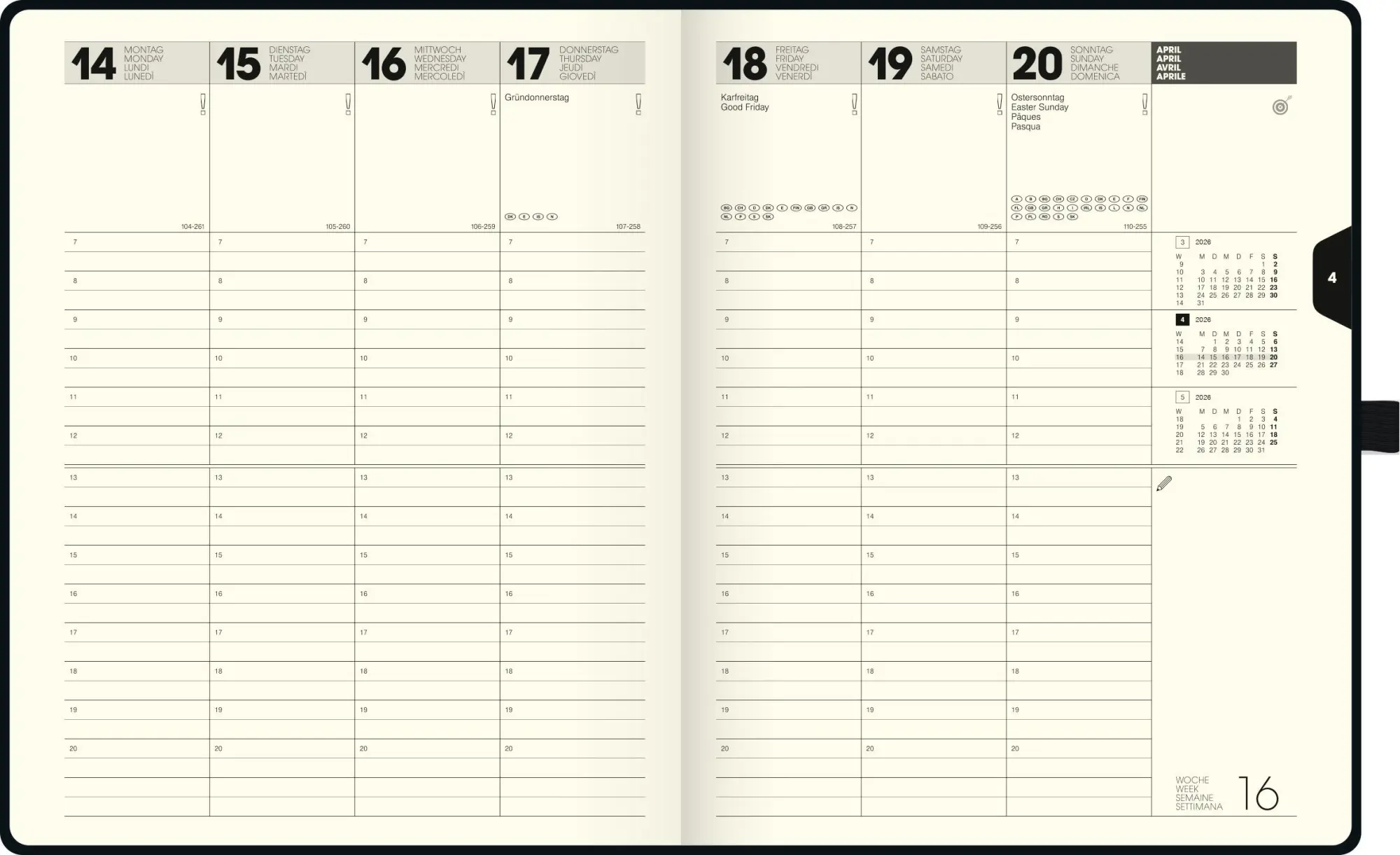 Bild: 4061947146486 | BRUNNEN 1076166906 Buchkalender Kompagnon Mod. 761 66 2026 210×260...
