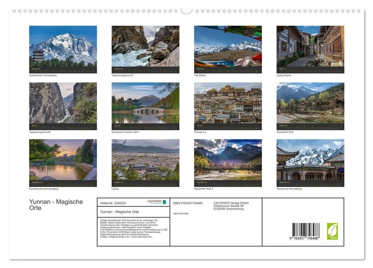 Bild: 9783457746486 | Yunnan - Magische Orte (hochwertiger Premium Wandkalender 2026 DIN...