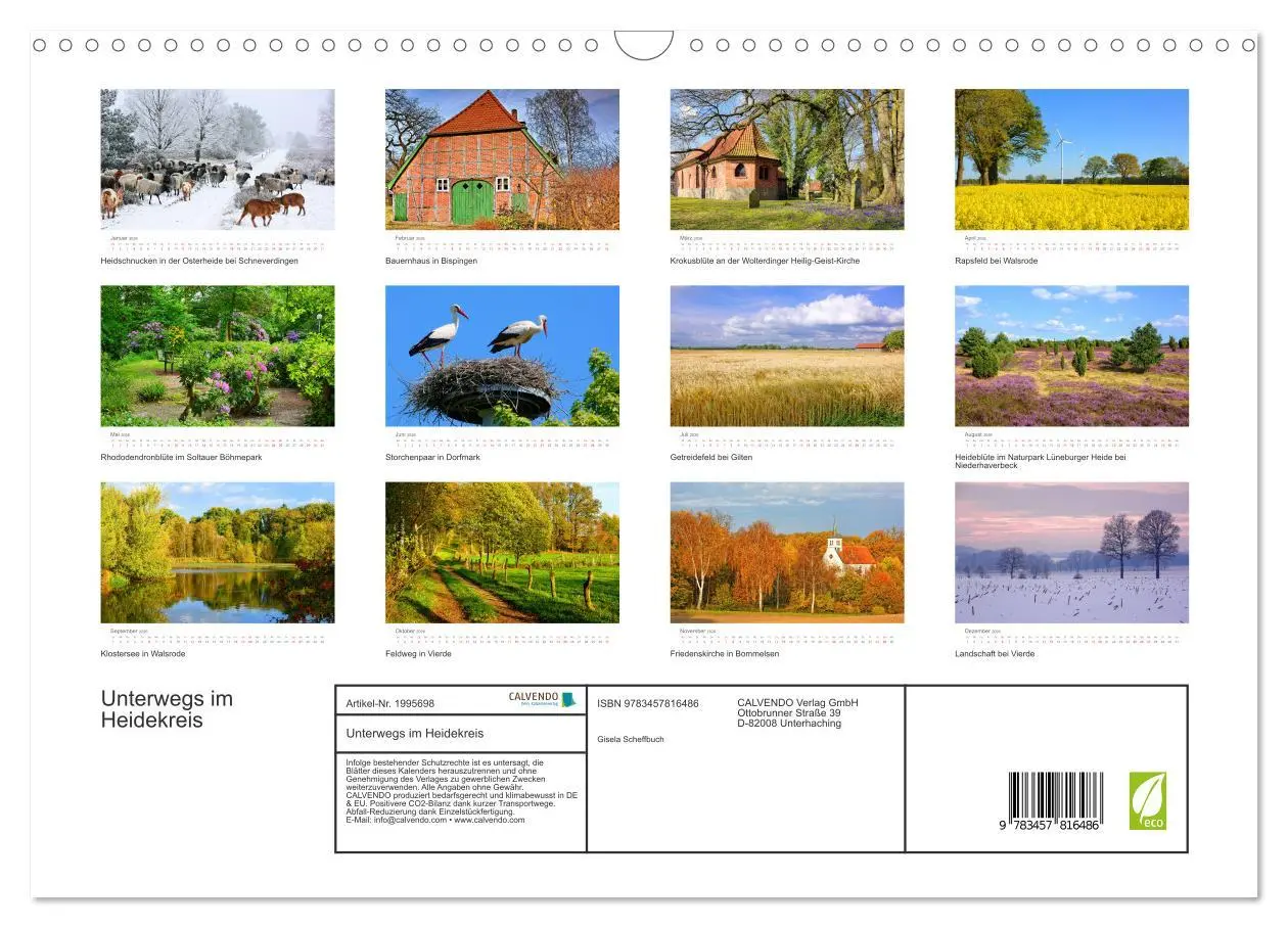 Bild: 9783457816486 | Unterwegs im Heidekreis (Wandkalender 2026 DIN A3 quer), CALVENDO...
