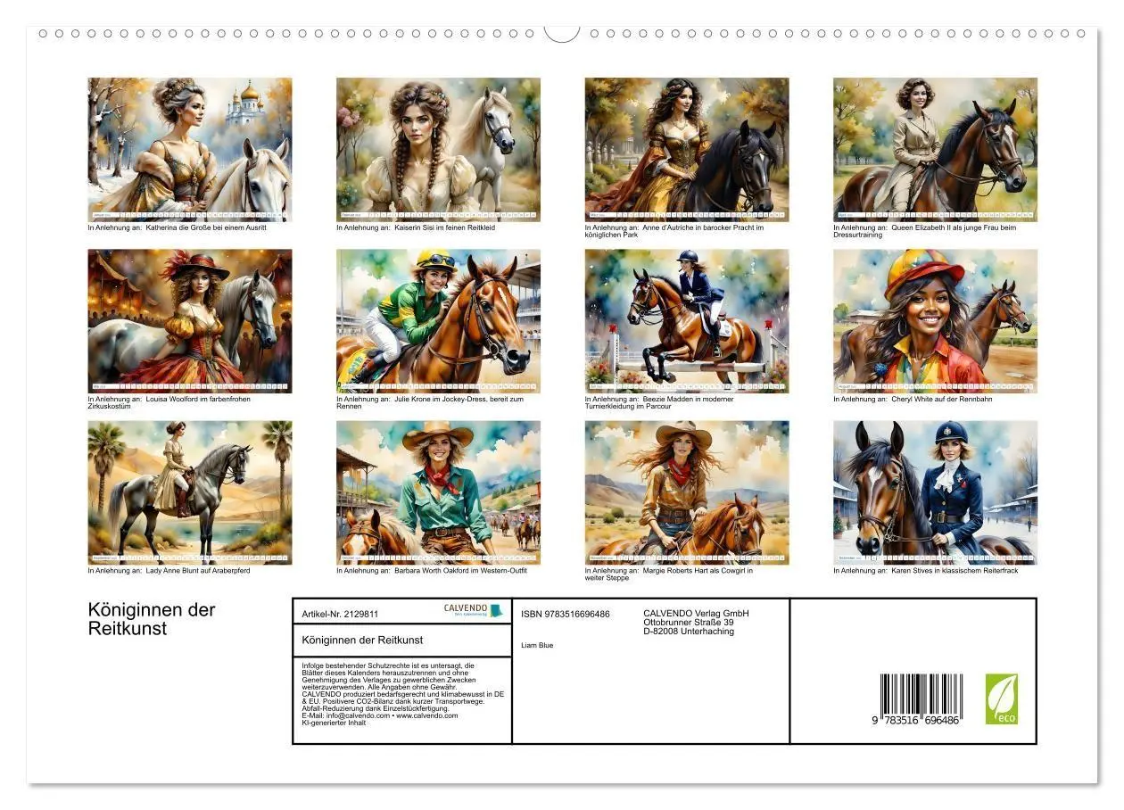 Bild: 9783516696486 | Königinnen der Reitkunst (hochwertiger Premium Wandkalender 2026...
