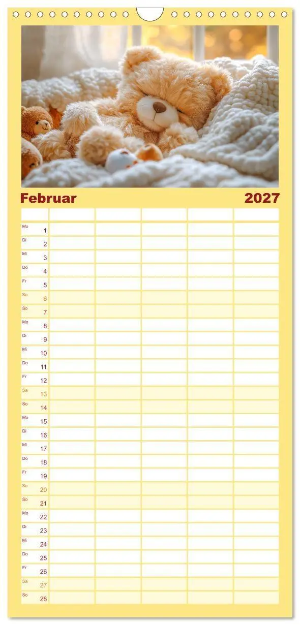 Bild: 9783594296486 | Familienplaner 2027 - Teddy Babykalender - Jeden Monat zum Knuddeln...