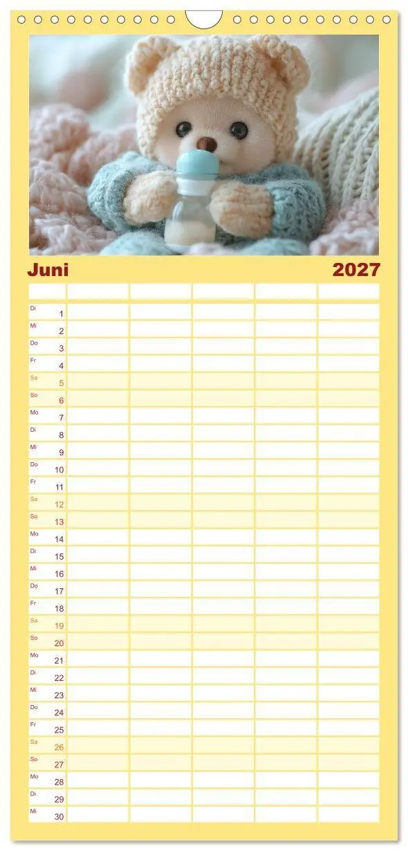Bild: 9783594296486 | Familienplaner 2027 - Teddy Babykalender - Jeden Monat zum Knuddeln...