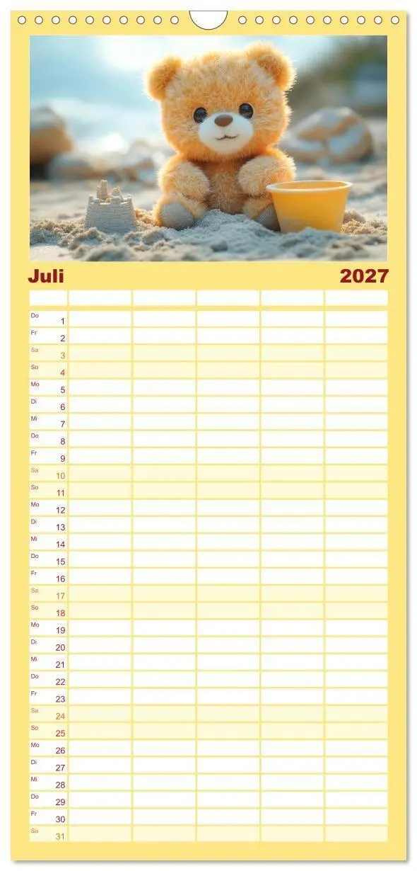 Bild: 9783594296486 | Familienplaner 2027 - Teddy Babykalender - Jeden Monat zum Knuddeln...