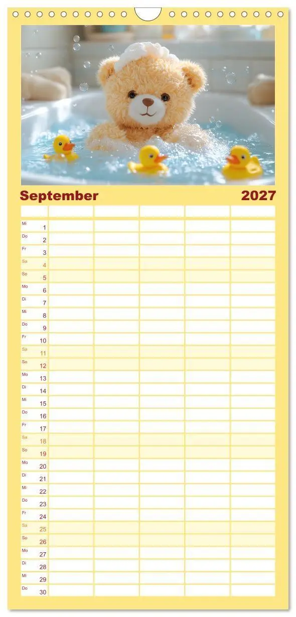Bild: 9783594296486 | Familienplaner 2027 - Teddy Babykalender - Jeden Monat zum Knuddeln...