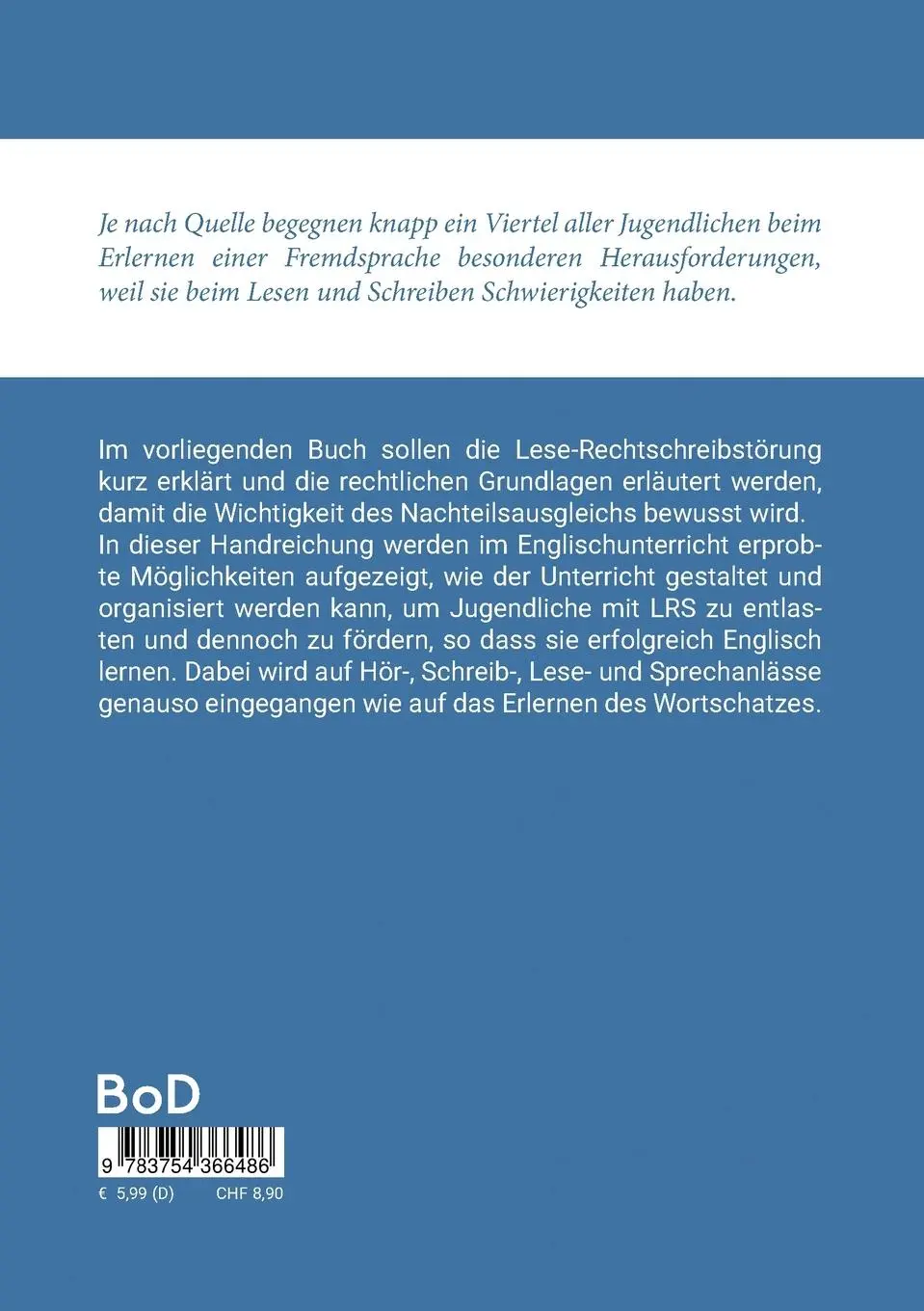 Rückseite: 9783754366486 | Englisch mit LRS? - Yes you can! | Kathrin Treidel | Taschenbuch
