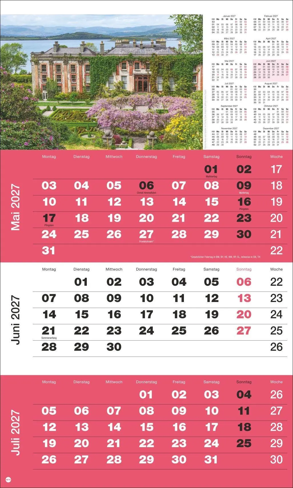 Bild: 9783756416486 | 3-Monatsplaner Foto Traumziele 2027 | Heye | Kalender | Spiralbindung
