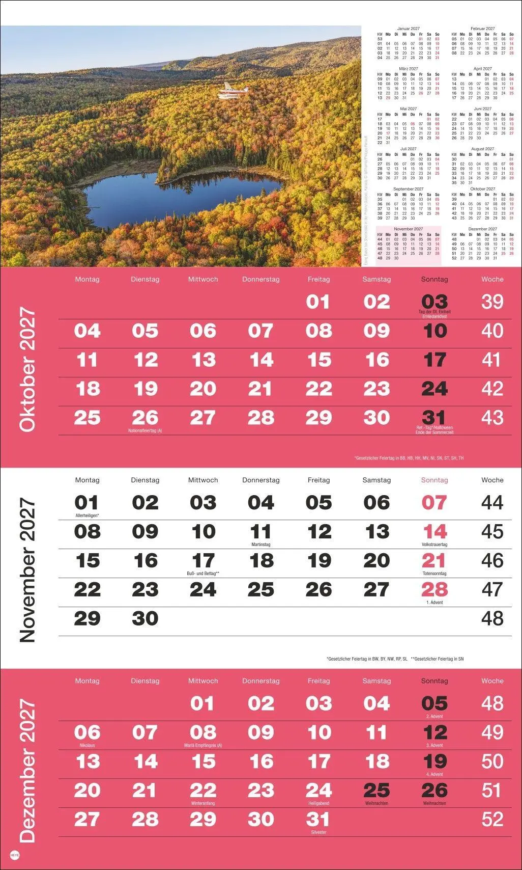 Bild: 9783756416486 | 3-Monatsplaner Foto Traumziele 2027 | Heye | Kalender | Spiralbindung
