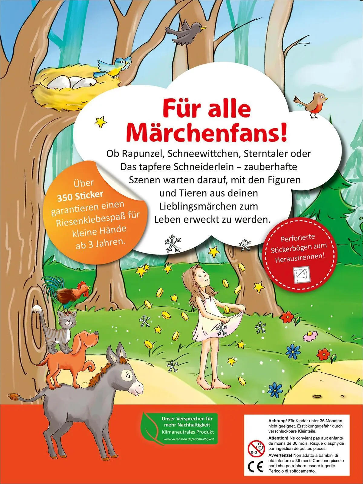 Rückseite: 9783845826486 | Erstes Stickern Märchen | über 350 Sticker | Petra Theissen | Buch