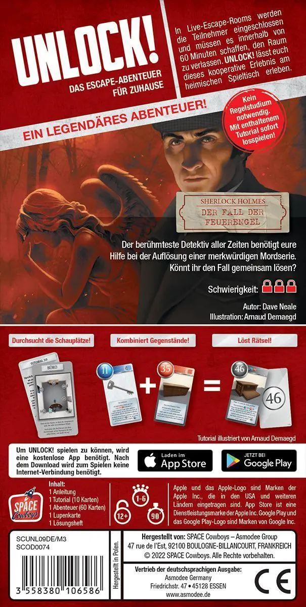 Bild: 3558380106586 | Unlock! Sherlock Holmes: Der Fall der Feuerengel | Dave Neale | Spiel