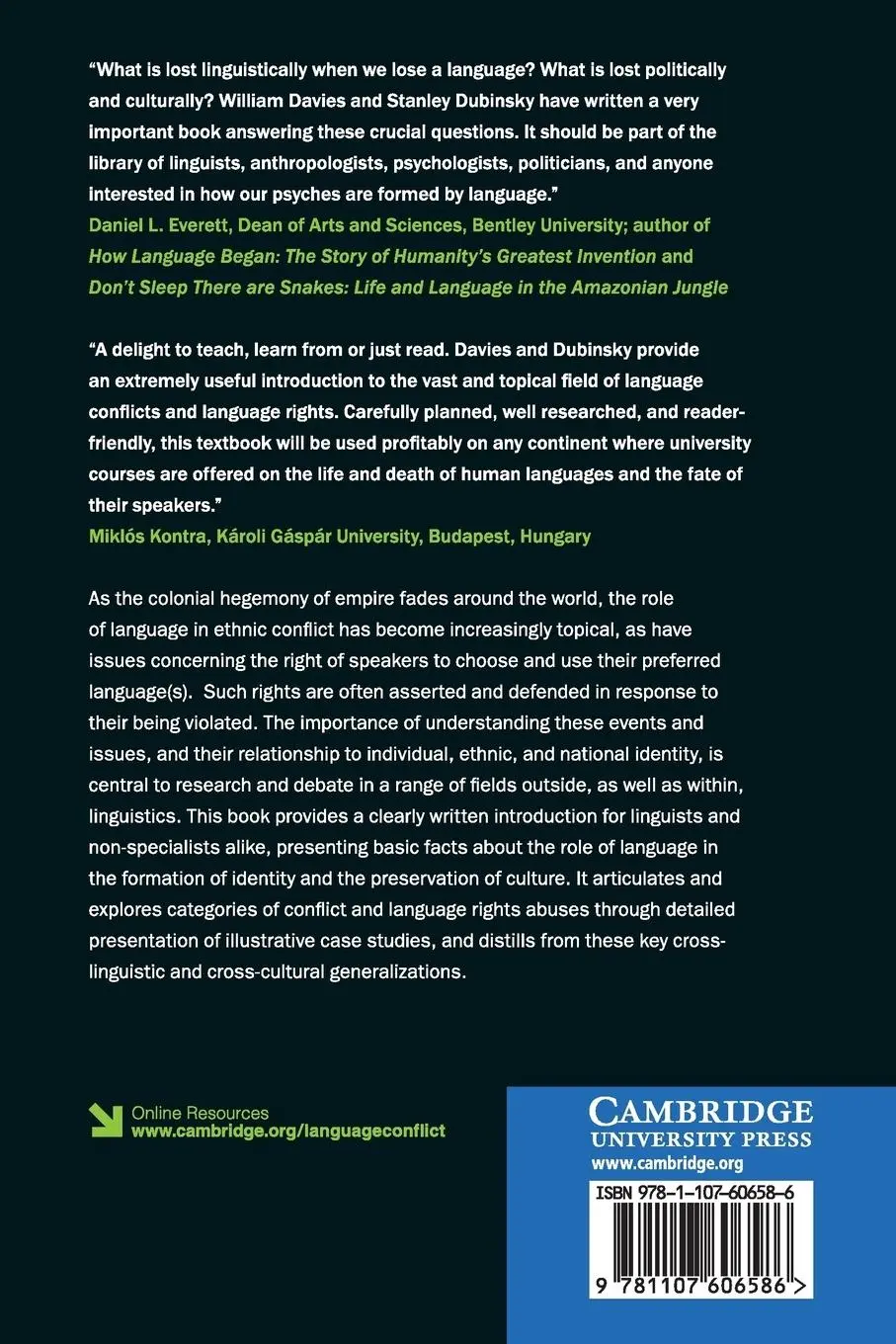 Rückseite: 9781107606586 | Language Conflict and Language Rights | William D. Davies (u. a.)