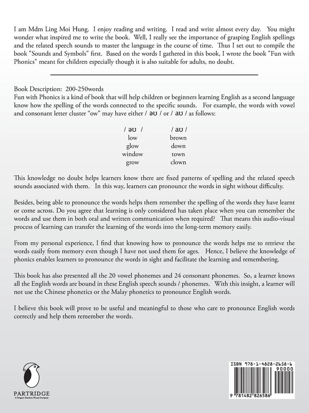 Rückseite: 9781482826586 | Fun with Phonics | English Phonics for Beginners | Moi Hung Ling