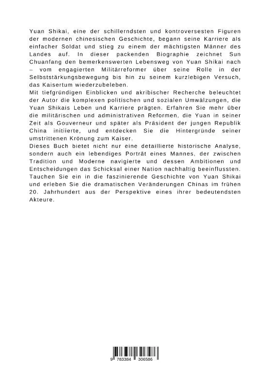 Rückseite: 9783384306586 | Yuan Shikai: Vom Soldaten zum Kaiser | Sun Chuanfang | Taschenbuch