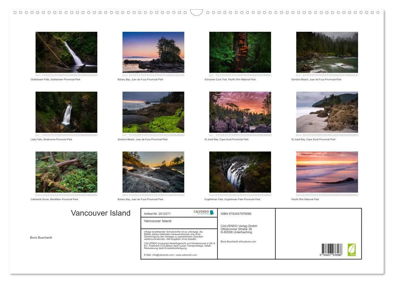 Bild: 9783457976586 | Vancouver Island (Wandkalender 2026 DIN A2 quer), CALVENDO...