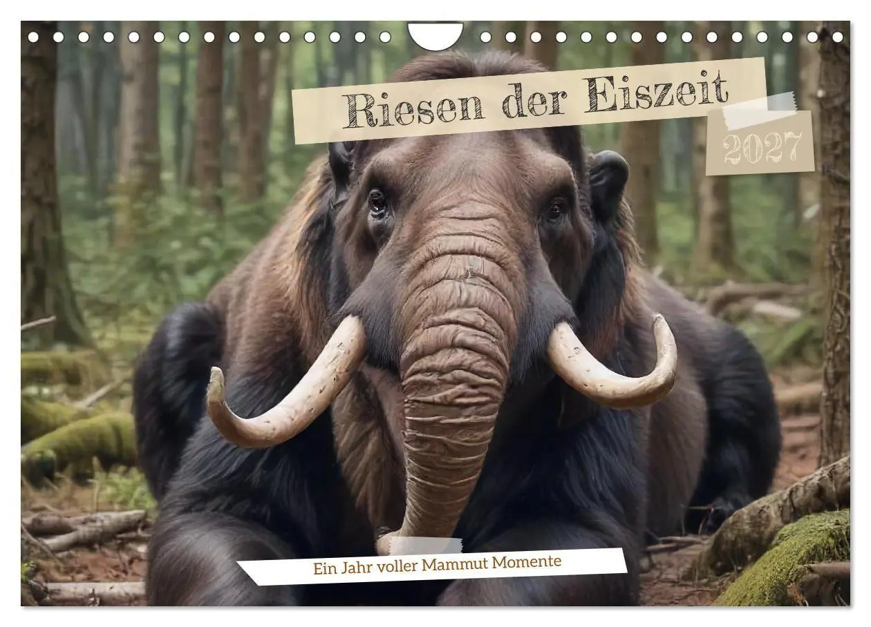 Cover: 9783569086586 | Riesen der Eiszeit - Ein Jahr voller Mammut Momente (Wandkalender...