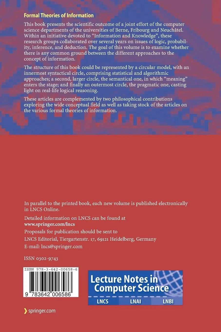 Rückseite: 9783642006586 | Formal Theories of Information | Giovanni Sommaruga | Taschenbuch